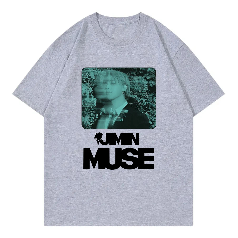 Jimin album Muse camiseta femenina moda Harajuku camiseta de ropa neutral camiseta