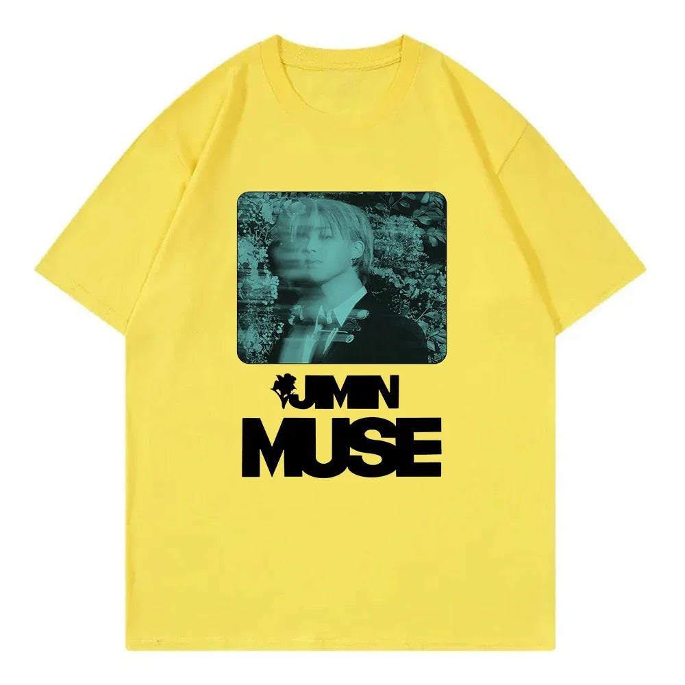 Jimin album Muse camiseta femenina moda Harajuku camiseta de ropa neutral camiseta