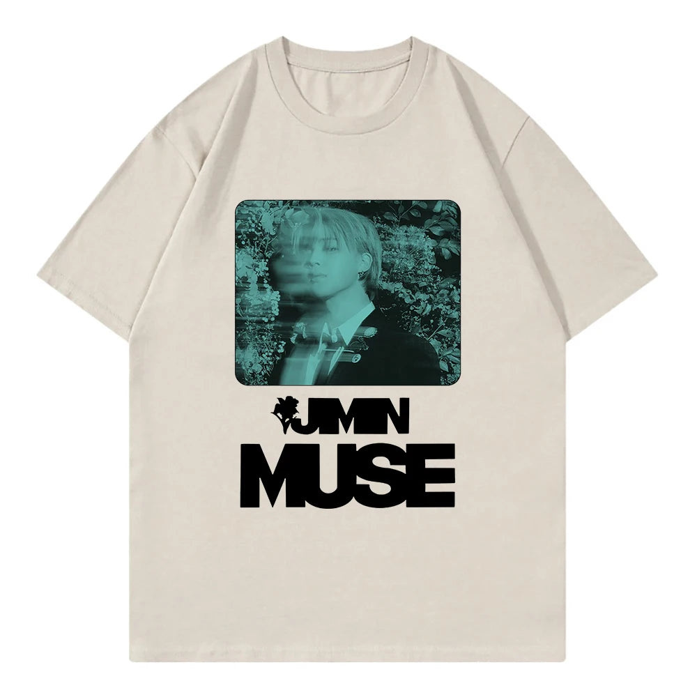 Jimin album Muse camiseta femenina moda Harajuku camiseta de ropa neutral camiseta