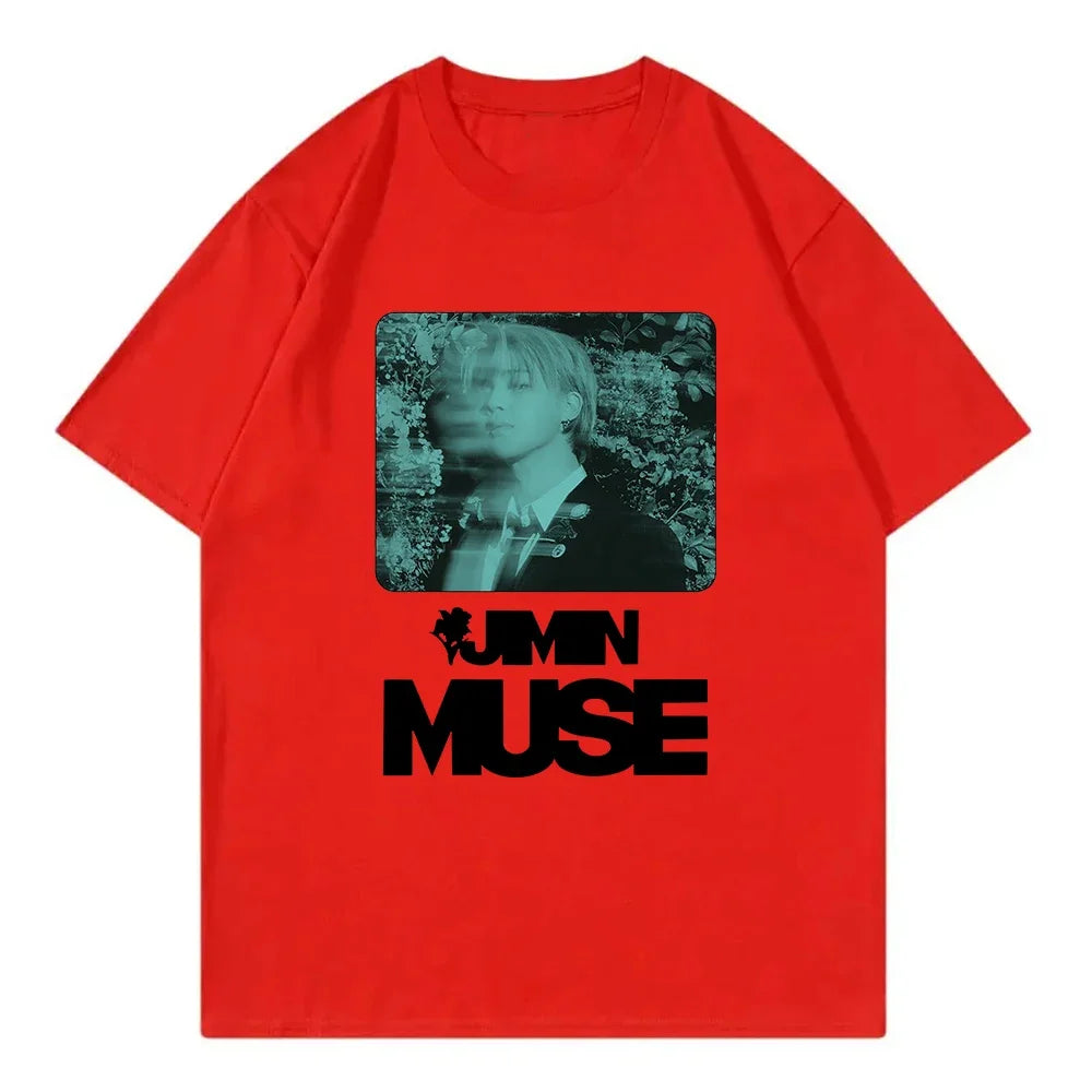 Jimin album Muse camiseta femenina moda Harajuku camiseta de ropa neutral camiseta