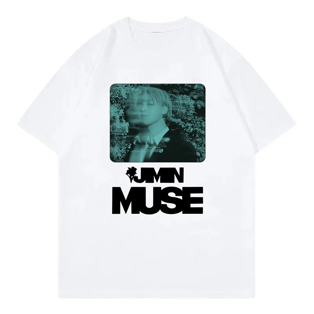 Jimin album Muse camiseta femenina moda Harajuku camiseta de ropa neutral camiseta