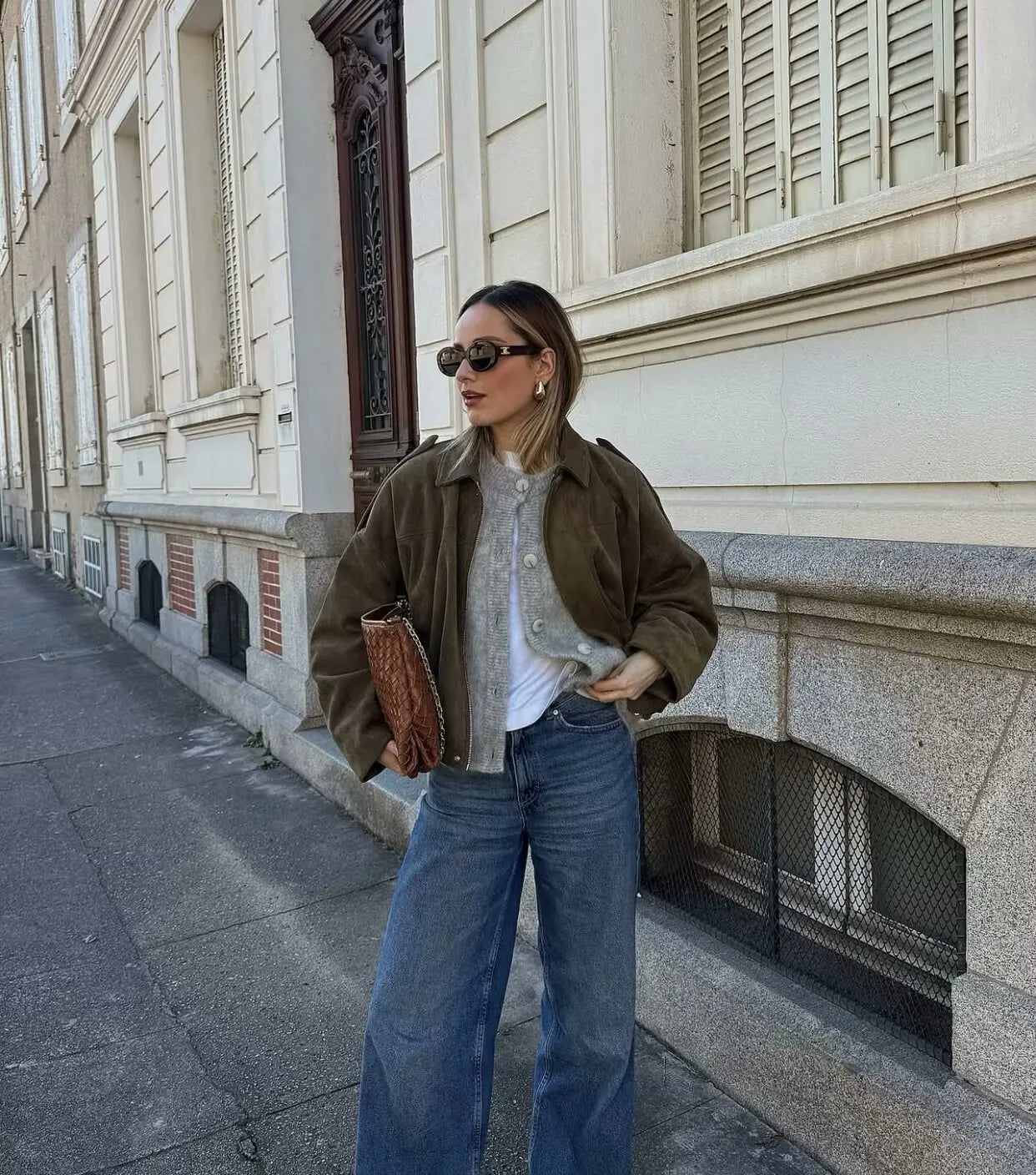 9Color Casual Soft Bomber Jackets Women Long Lantern Sleeve Oversized Autumn Winter Coats Fashion 2025 Streetwear Zipper Outwear