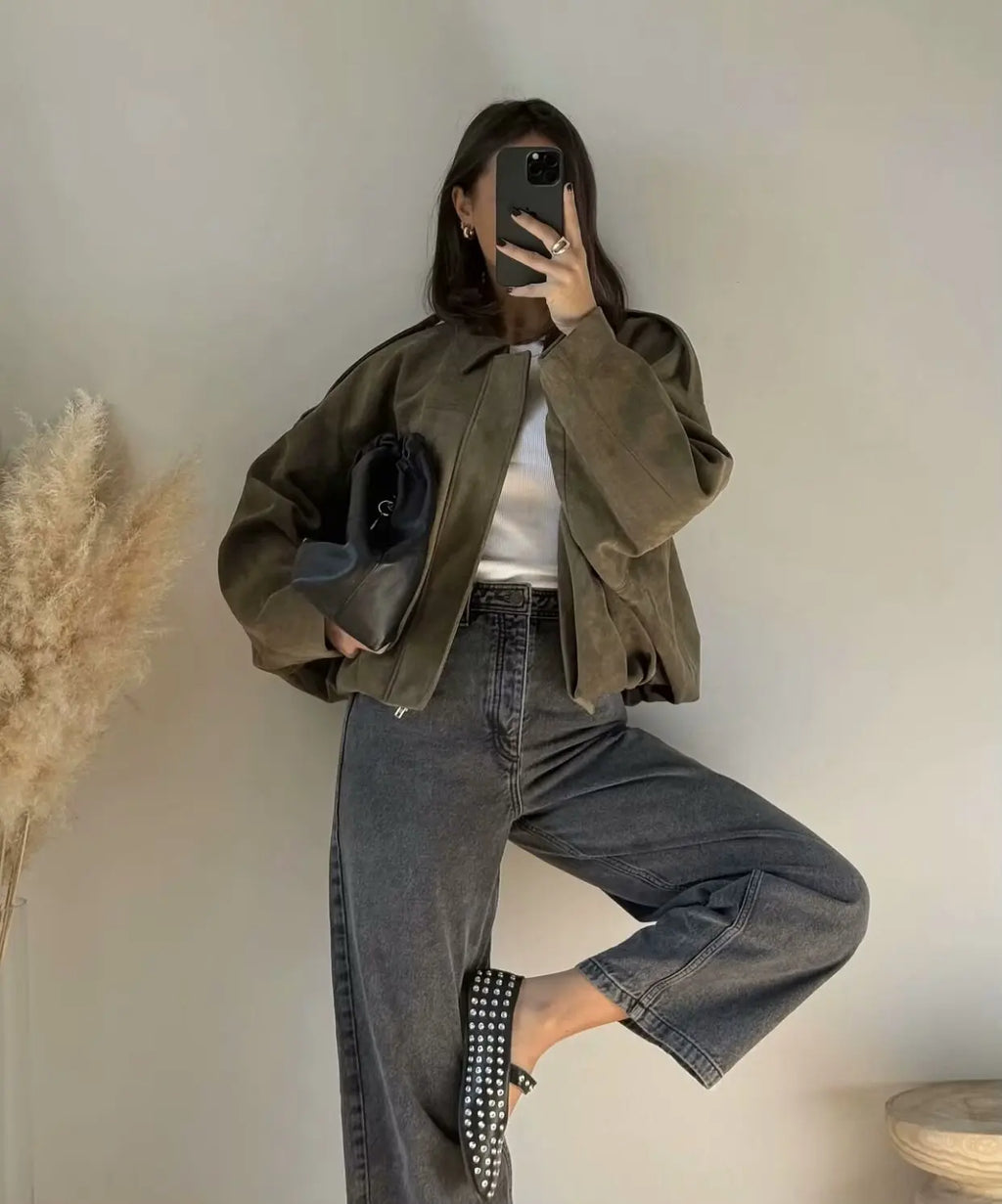 9Color Casual Soft Bomber Jackets Women Long Lantern Sleeve Oversized Autumn Winter Coats Fashion 2025 Streetwear Zipper Outwear