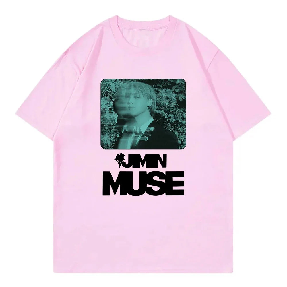 Jimin album Muse camiseta femenina moda Harajuku camiseta de ropa neutral camiseta