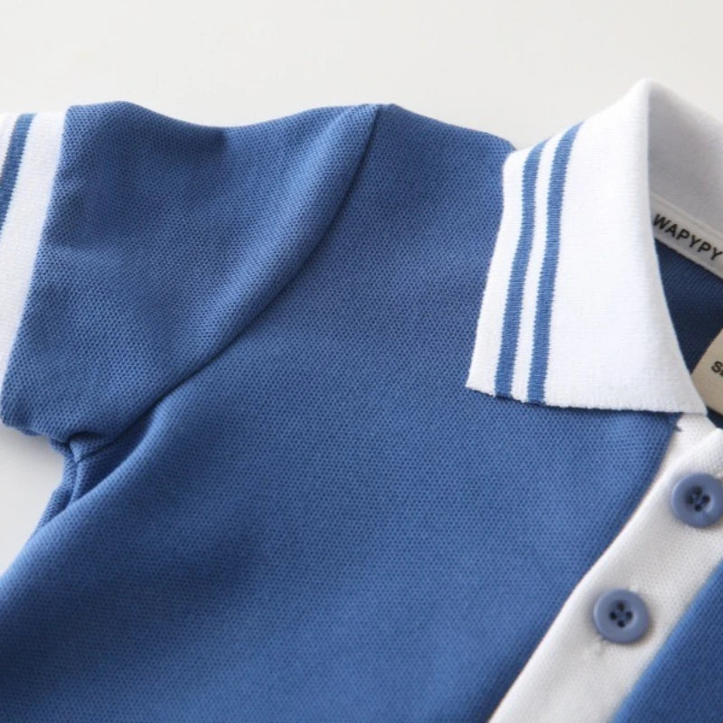 Cute Dinosaur Toddler Boys Polo T-shirts Kids Tops Tees Summer Children's Clothes